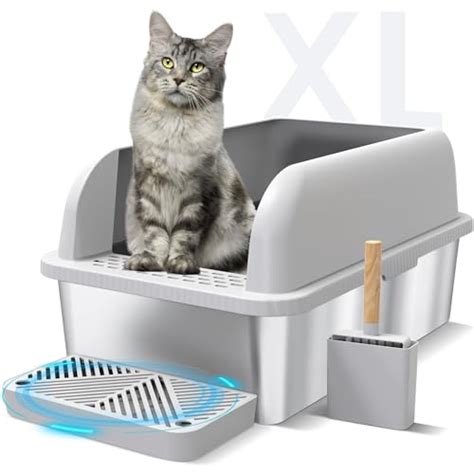 metal sifting litter box|metal litter box with lid.